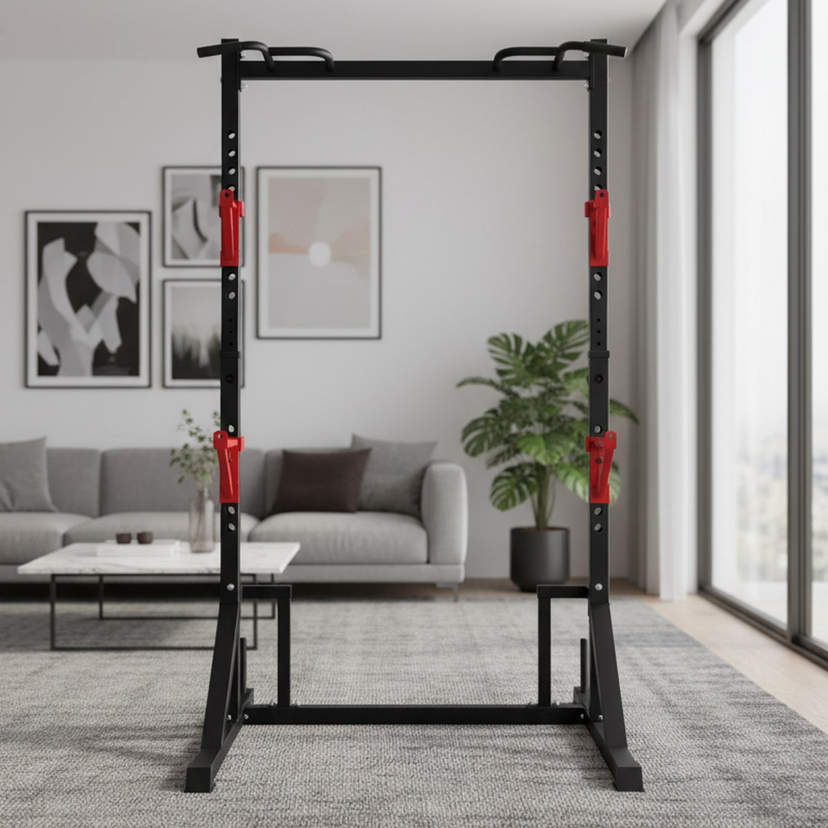Home Bar And Gym - Ayarlanabilir Güç Rafı ve Çekme Barı