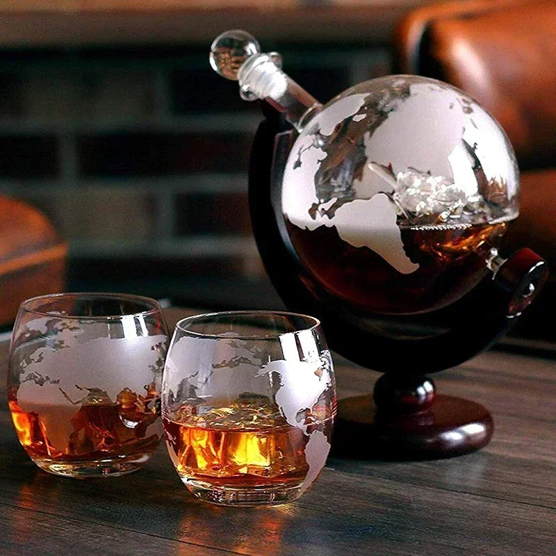 Decanter Globe Set - Kurşunsuz karaf ile yaratıcı küre dekanter