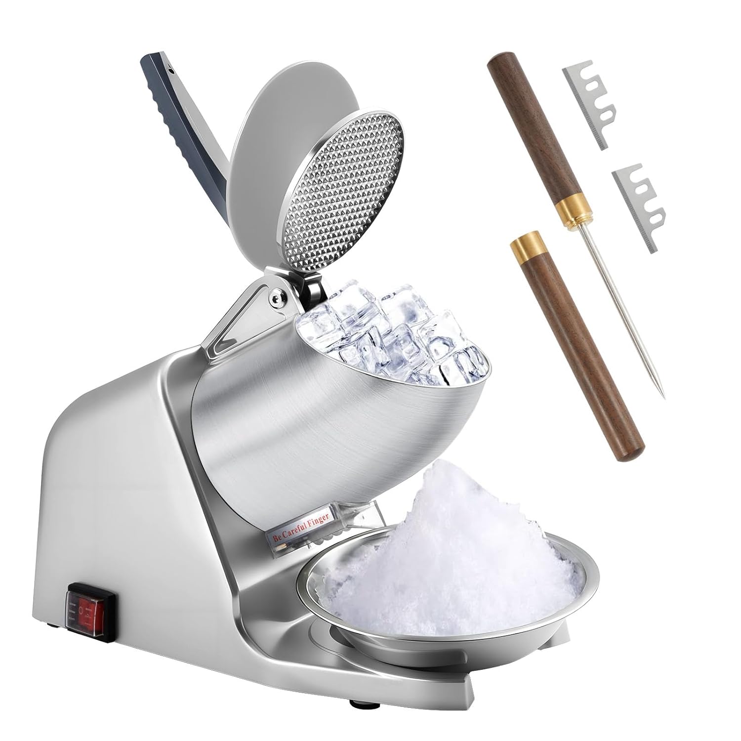 Ice Pick Pick - 186lbs/saat Çift Bıçaklı Buz Kazıma Makinesi,
