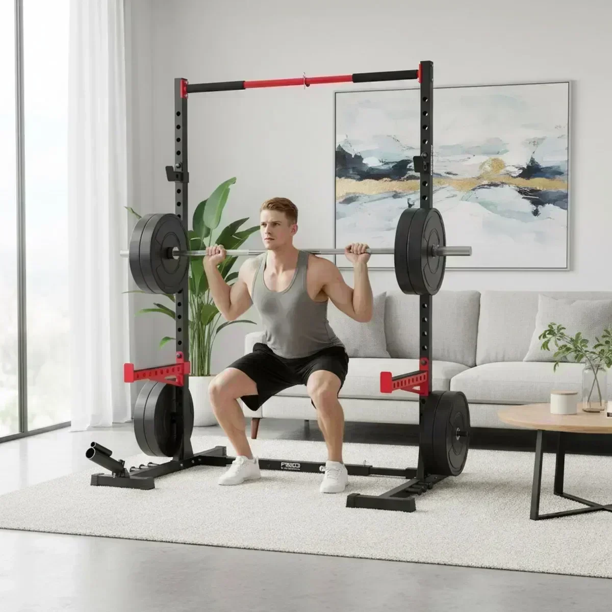 Home Bar And Gym - Ayarlanabilir Ev Tipi Squat Sehpası, Çekme